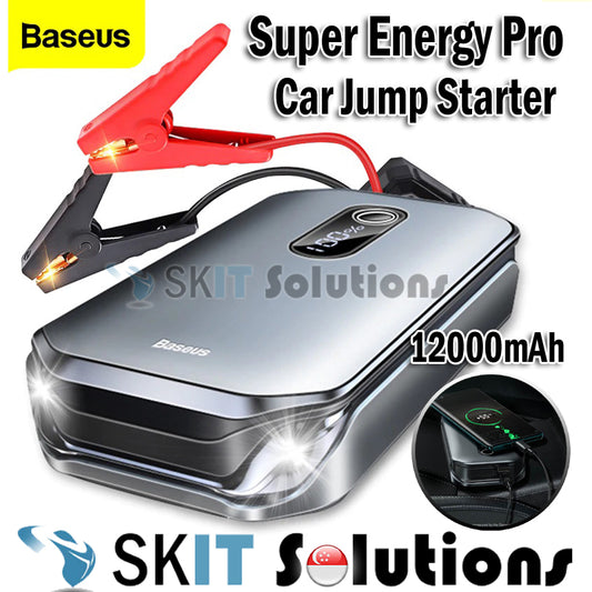 Baseus Super Energy Pro Car Jump Starter 12000mAh Vehicle PowerBank Rechargeable Emergency Battery