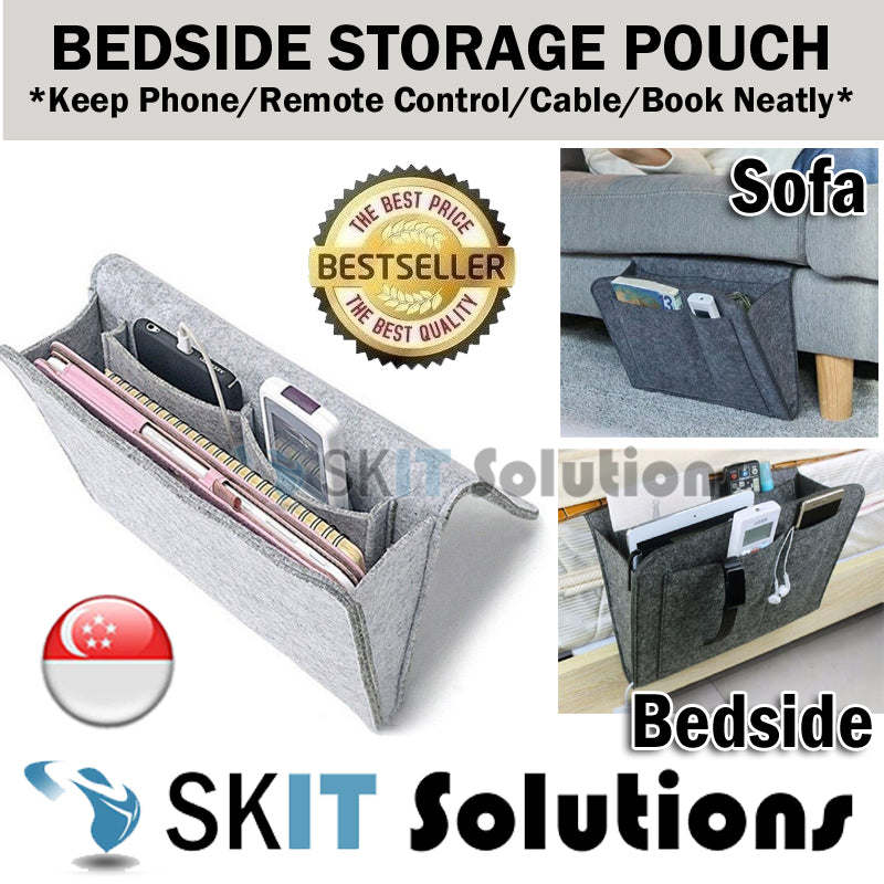 Bed Storage Pocket Bedside Sofa Pouch Organizer Organiser