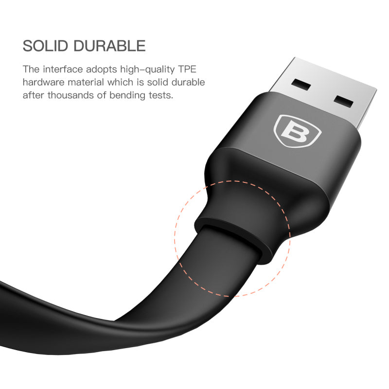 Baseus Two-in-One 2in1 Portable Cable iOS Android iPhone Samsung Wire 23cm Short
