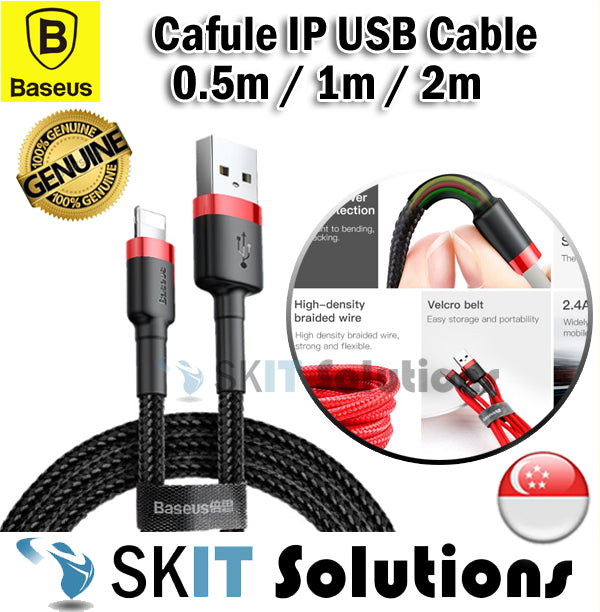 Baseus Cafule iPhone Lightning USB Charger Cable (Available in 0.5m / 1m / 2m)
