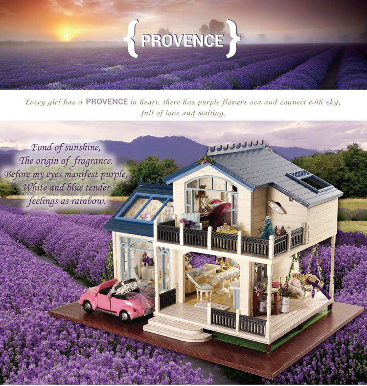CuteRoom Provence★Miniature Doll House Dollhouse★DIY Gift Wooden Handmade 3D