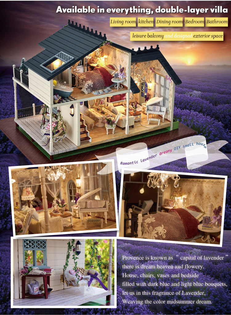 CuteRoom Provence★Miniature Doll House Dollhouse★DIY Gift Wooden Handmade 3D