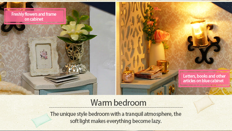 CuteRoom Seattle★Miniature Doll House Dollhouse★DIY Gift Wooden Handmade 3D