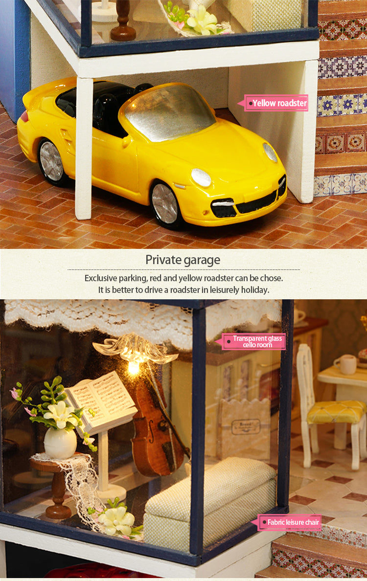 CuteRoom Seattle★Miniature Doll House Dollhouse★DIY Gift Wooden Handmade 3D