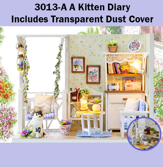 CuteRoom A Kitten Diary★Miniature Doll House Dollhouse★DIY Gift Wooden Handmade