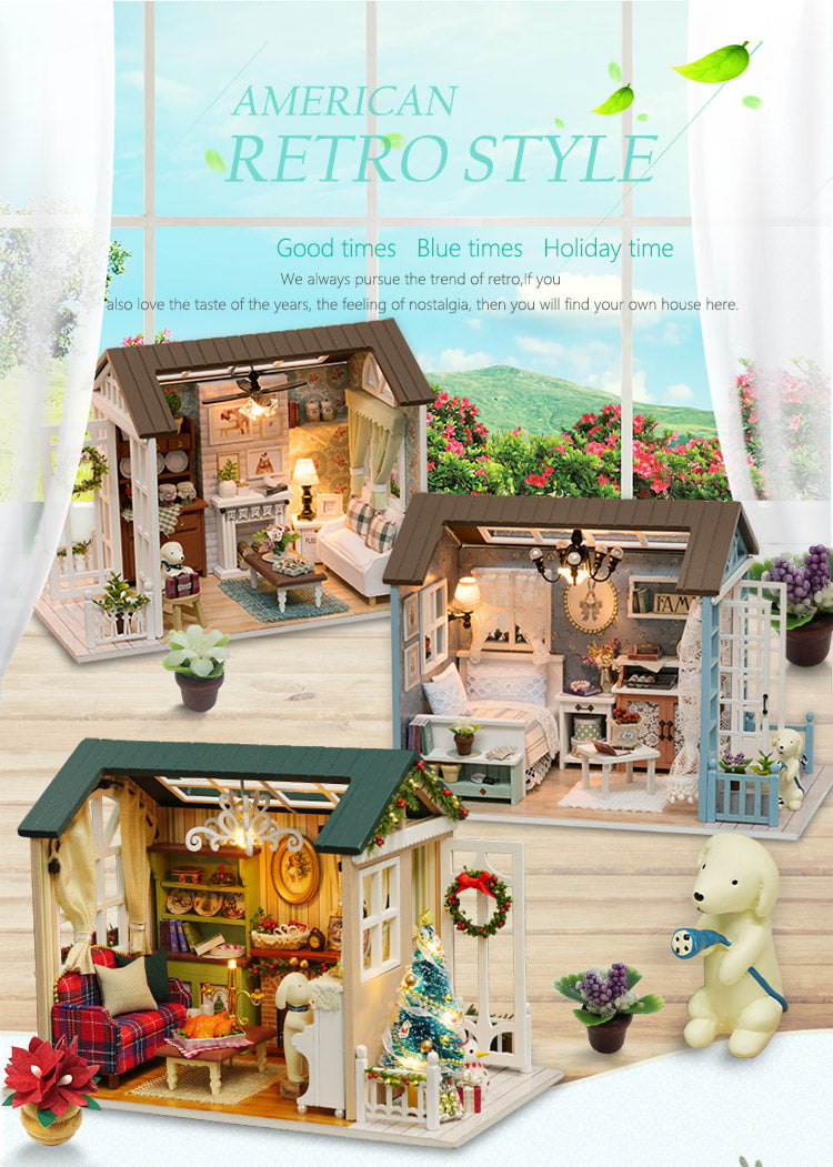 CuteRoom Blue Forest Times★Miniature Doll House Dollhouse★DIY Gift Wooden 3D