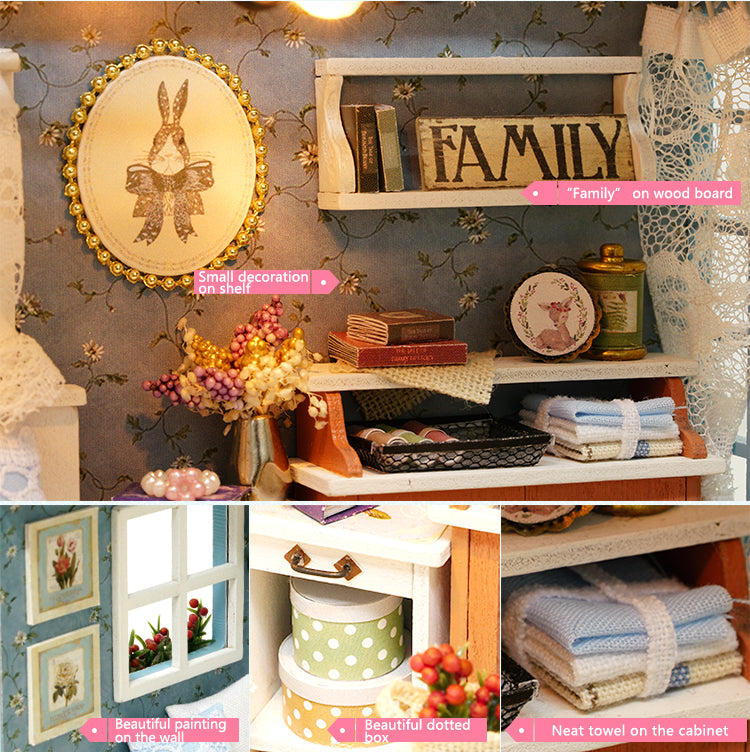 CuteRoom Blue Forest Times★Miniature Doll House Dollhouse★DIY Gift Wooden 3D