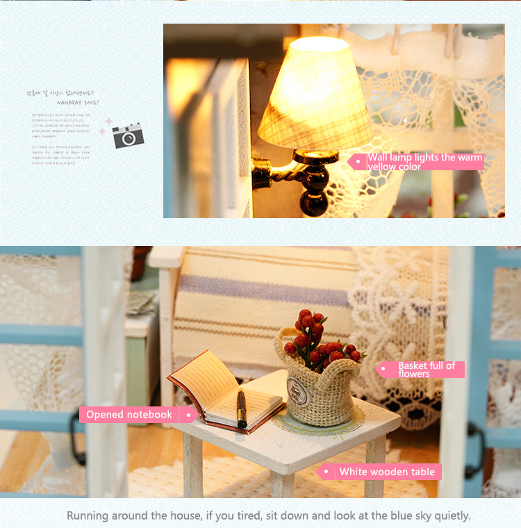 CuteRoom Blue Forest Times★Miniature Doll House Dollhouse★DIY Gift Wooden 3D