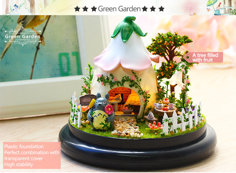 CuteRoom Green Garden★Miniature Doll House Dollhouse★DIY Gift Wooden Handmade 3D