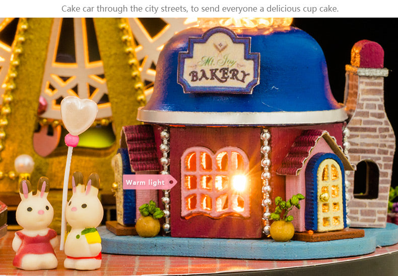 CuteRoom Happiness Ferris Wheel★Miniature Doll House Dollhouse★DIY Gift Wooden