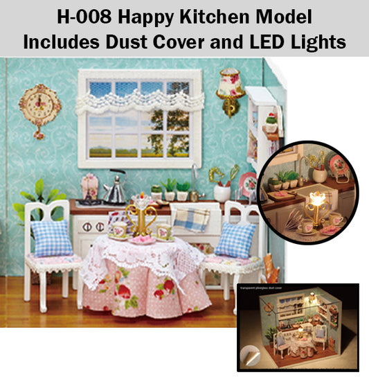 CuteRoom Happy Kitchen★Miniature Doll House Dollhouse★DIY Gift Wooden Handmade