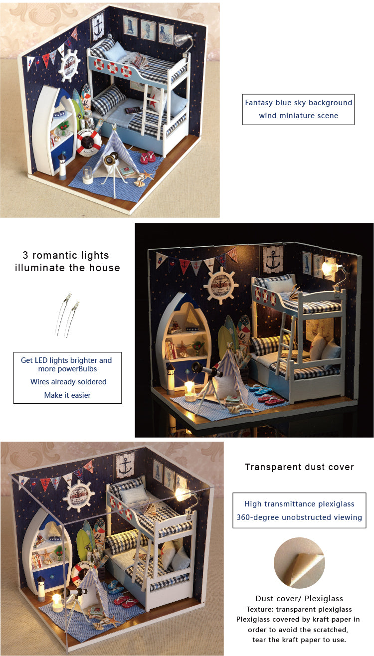 CuteRoom Face The Sky★Miniature Doll House Dollhouse★DIY Gift Wooden Handmade 3D