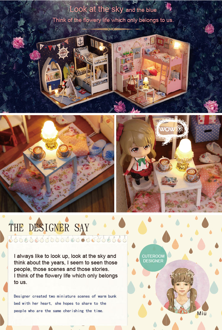 CuteRoom Mood For Love★Miniature Doll House Dollhouse★DIY Gift Wooden Handmade