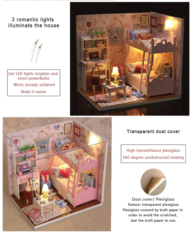 CuteRoom Mood For Love★Miniature Doll House Dollhouse★DIY Gift Wooden Handmade