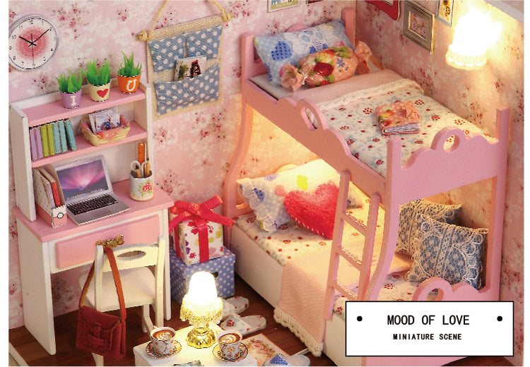 CuteRoom Mood For Love★Miniature Doll House Dollhouse★DIY Gift Wooden Handmade