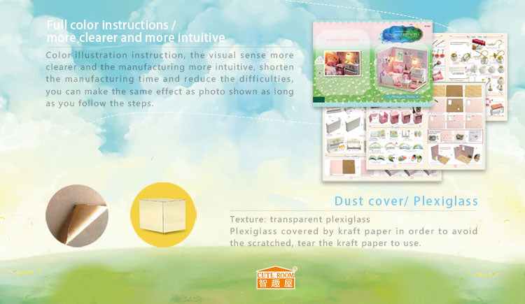 CuteRoom Sunshine Princess★Miniature Doll House Dollhouse★DIY Gift Wooden 3D