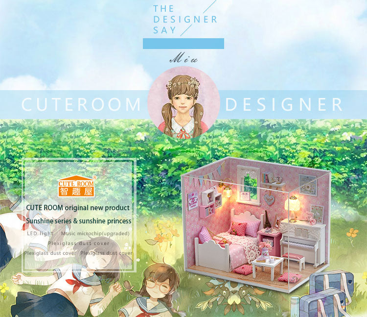 CuteRoom Sunshine Princess★Miniature Doll House Dollhouse★DIY Gift Wooden 3D