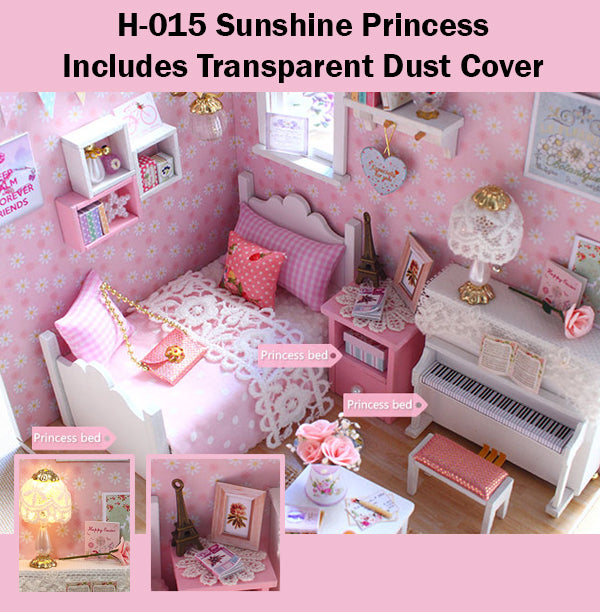 CuteRoom Sunshine Princess★Miniature Doll House Dollhouse★DIY Gift Wooden 3D