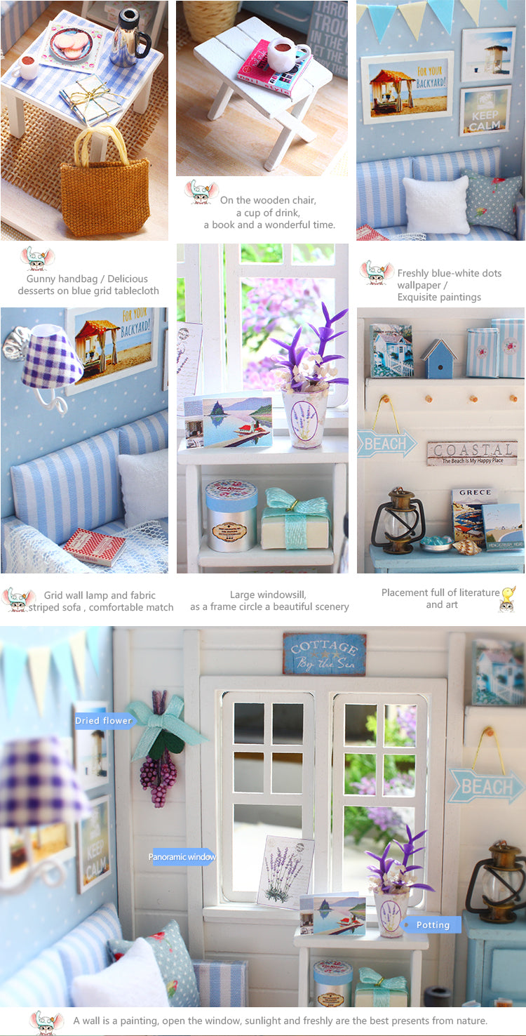 CuteRoom Fresh Sunshine★Miniature Doll House Dollhouse★DIY Gift Wooden Handmade