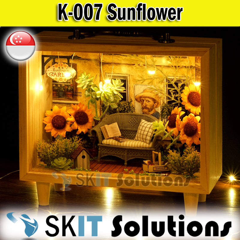 【CUTEROOM K-005/K-006/K-007】DIY Mini Doll House Models Miniature Figure Kit Scene Hand Made