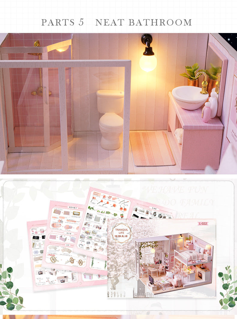 CuteRoom Tranquil Life★Miniature Doll House Dollhouse★DIY Gift Wooden Handmade