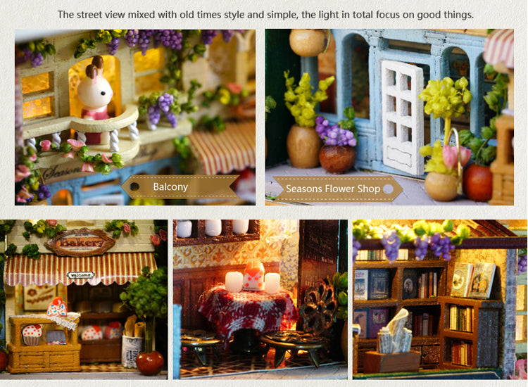 CuteRoom In A Happy Corner★Miniature Doll House Dollhouse★DIY Gift Wooden 3D