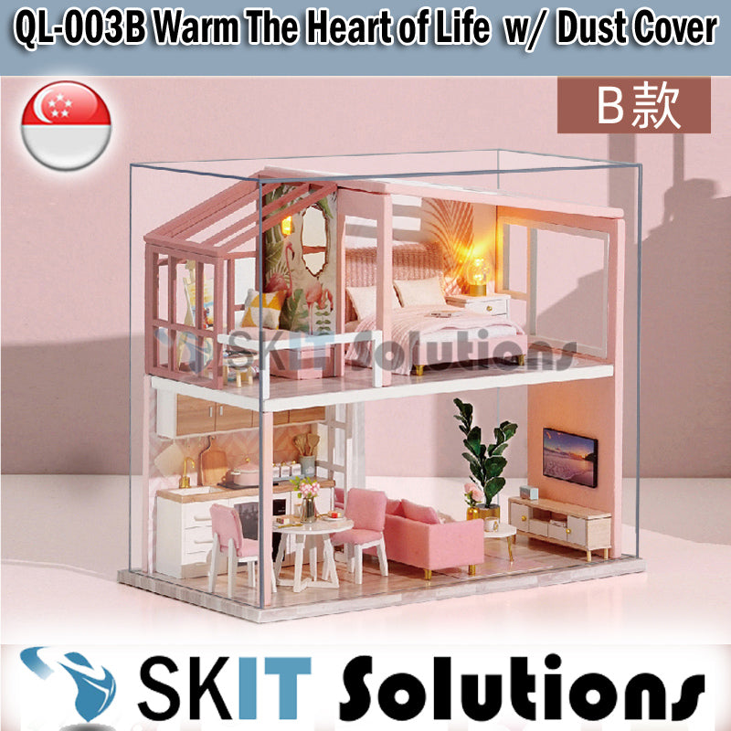 【CUTEROOM THE DORNIC APARTMENT】DIY Mini Doll House Model Miniature Figure Handcraft Dollhouse Cover