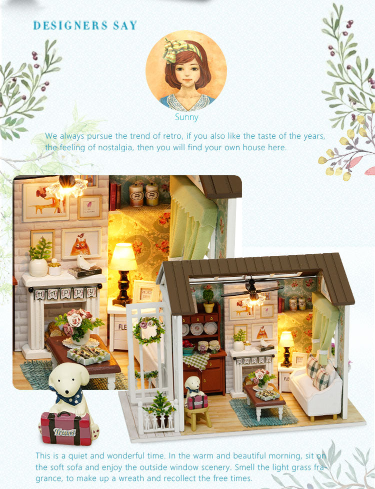 CuteRoom Happy Times★Miniature Doll House Dollhouse★DIY Gift Wooden Handmade 3D
