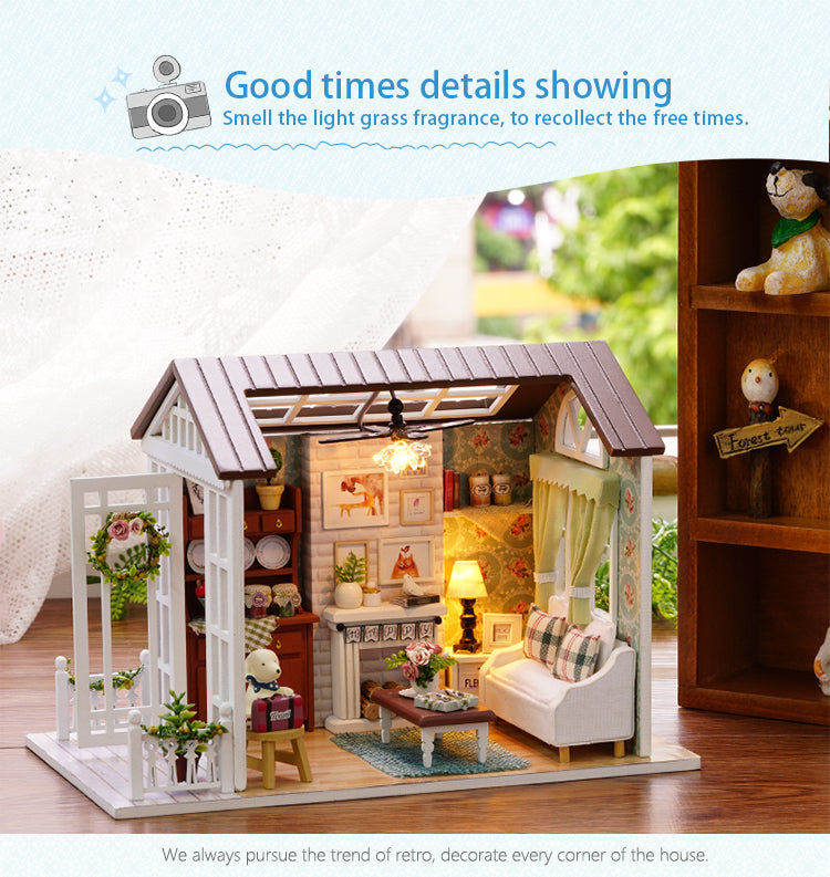 CuteRoom Happy Times★Miniature Doll House Dollhouse★DIY Gift Wooden Handmade 3D
