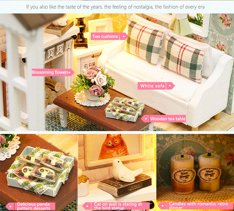 CuteRoom Happy Times★Miniature Doll House Dollhouse★DIY Gift Wooden Handmade 3D