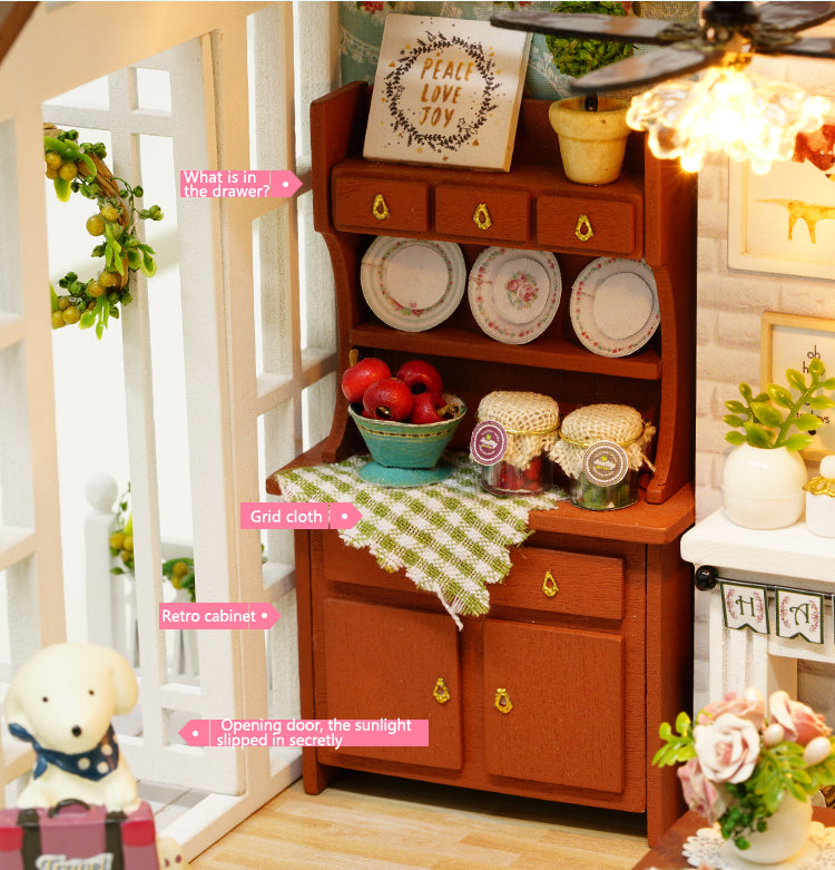 CuteRoom Happy Times★Miniature Doll House Dollhouse★DIY Gift Wooden Handmade 3D