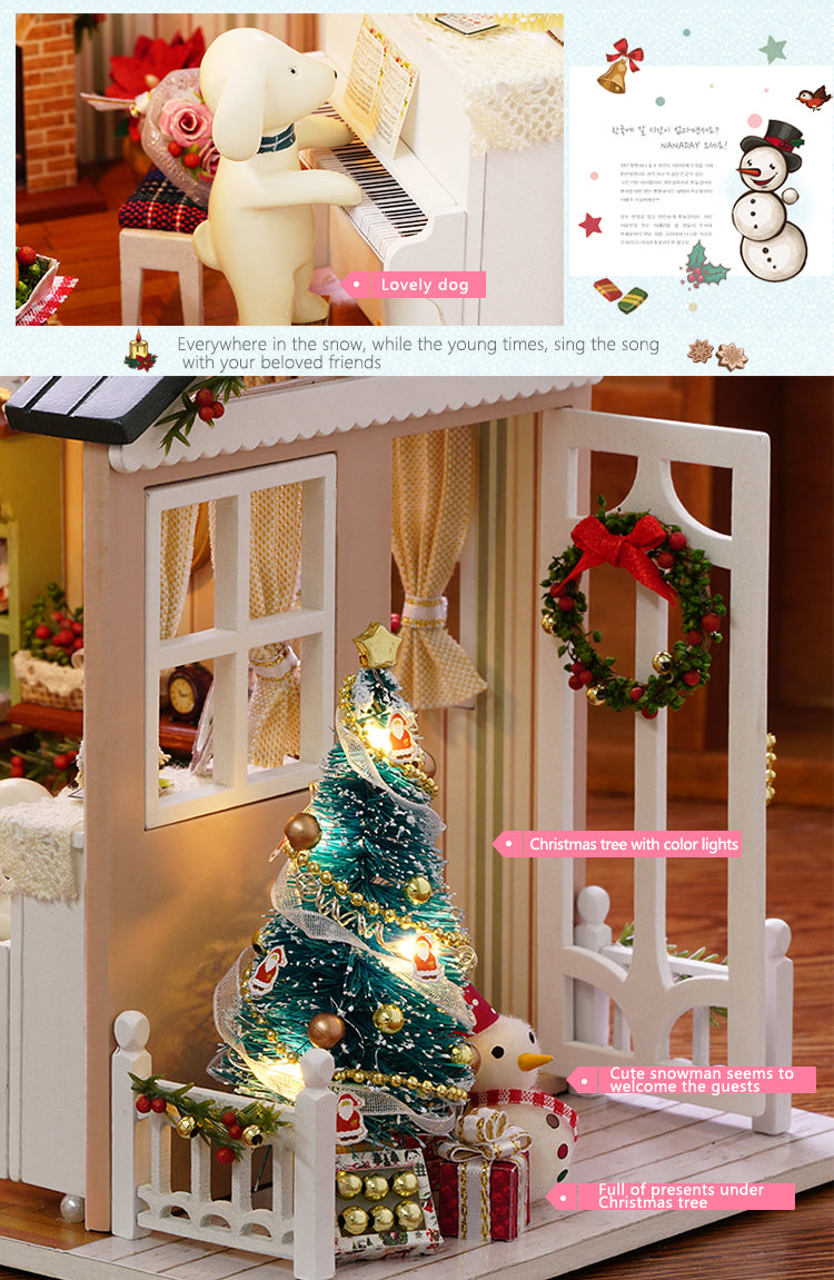 CuteRoom Holiday Times★Miniature Doll House Dollhouse★DIY Gift Wooden Handmade