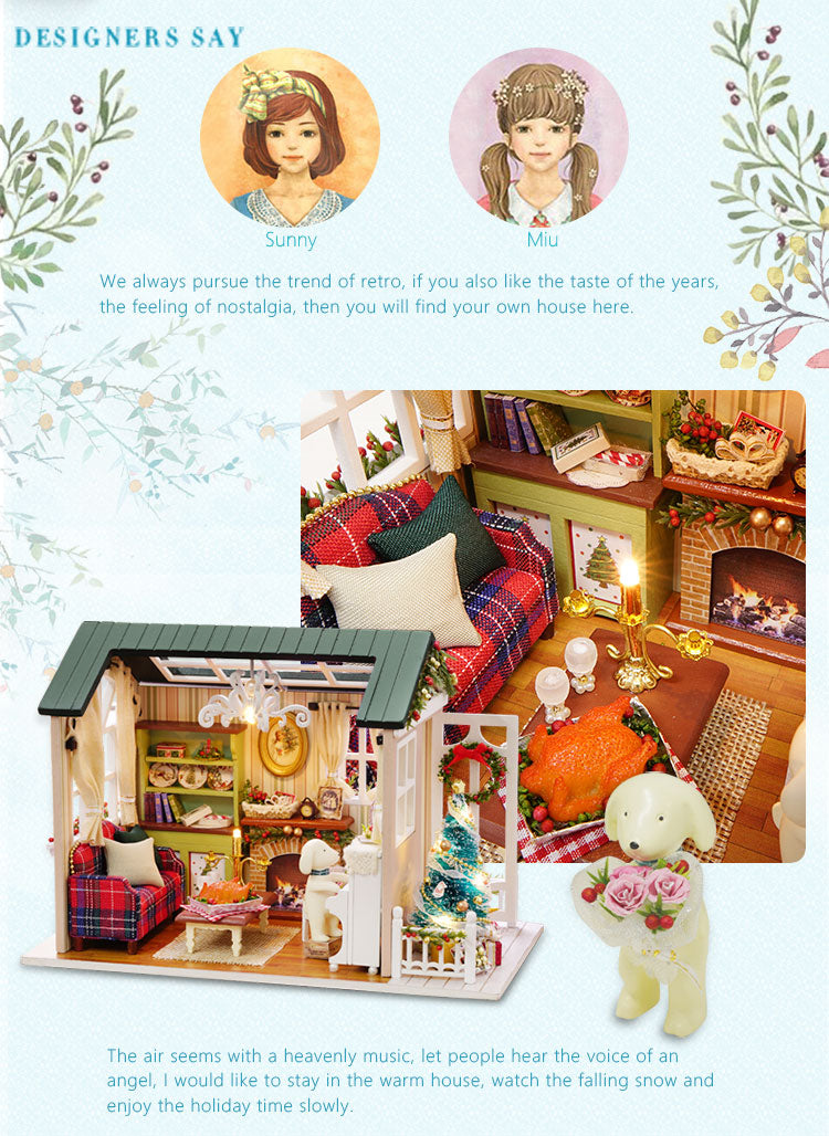 CuteRoom Holiday Times★Miniature Doll House Dollhouse★DIY Gift Wooden Handmade