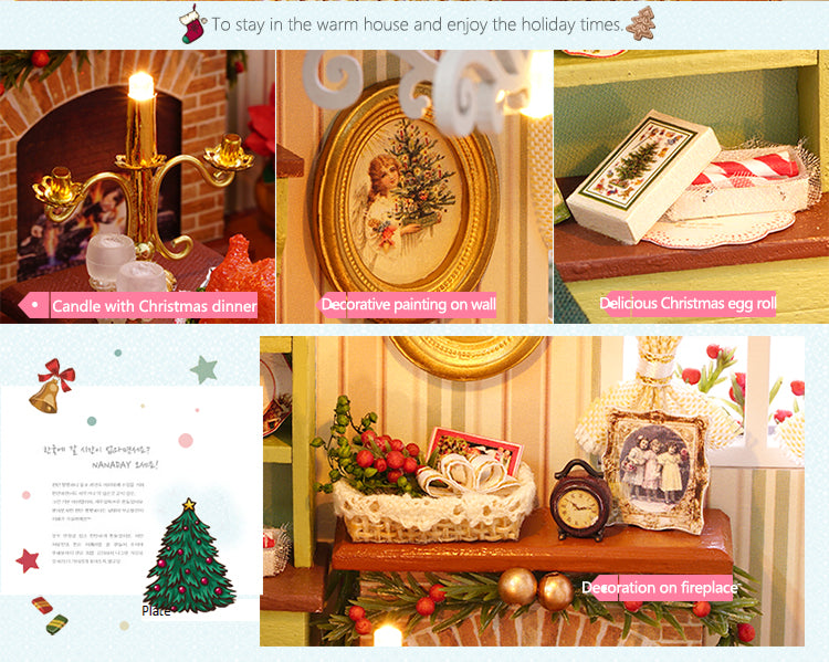 CuteRoom Holiday Times★Miniature Doll House Dollhouse★DIY Gift Wooden Handmade