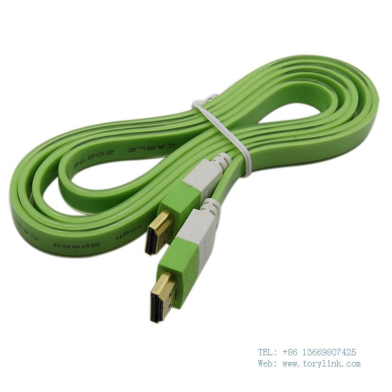 FLAT V1.4 HDMI Cable Wire 1.5M for Blue Ray DVD PS3 3D LED LCD HD TV Box HDTV