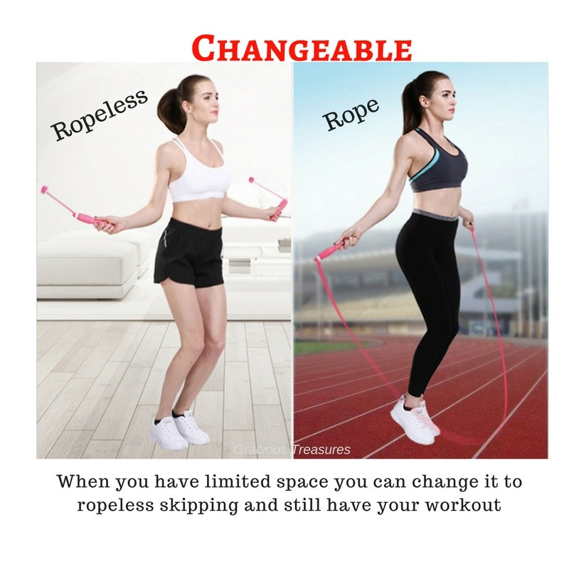 Digital Skipping Rope Calorie Counter and Easy Exercising Cardio Slim Workout