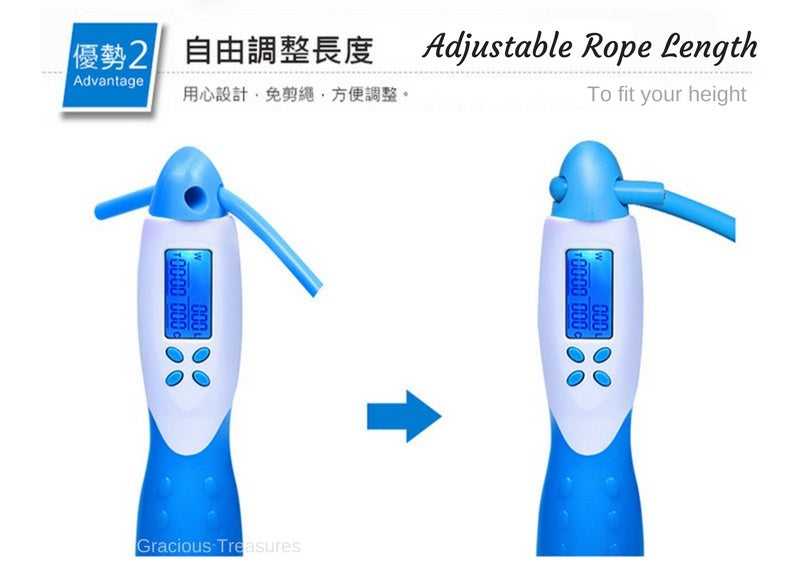 Digital Skipping Rope Calorie Counter and Easy Exercising Cardio Slim Workout