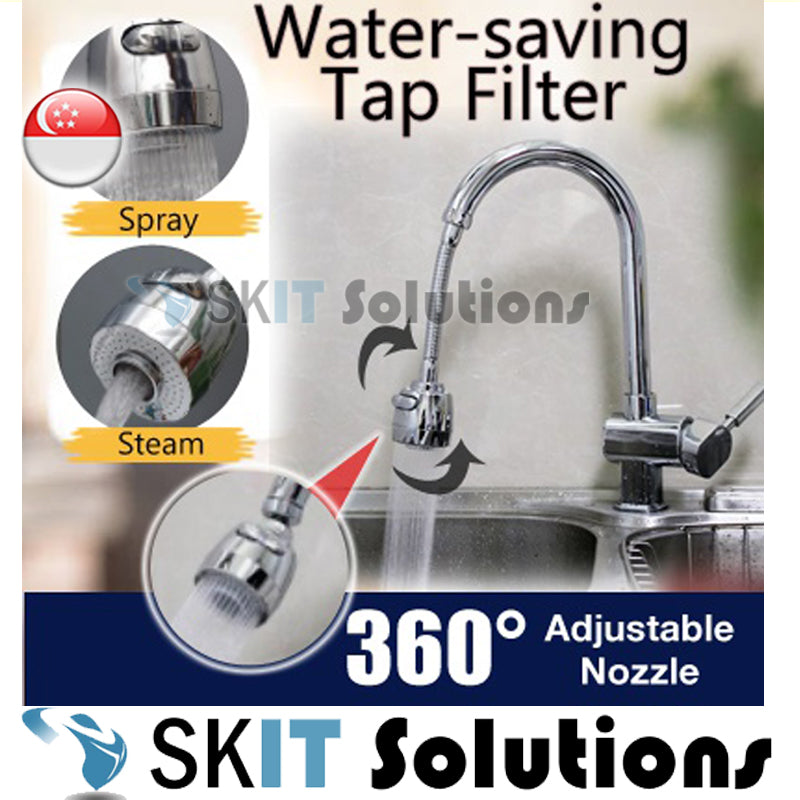 360 Degree Rotate Tap Faucet Aerator Extender Kitchen Bathroom Splash Filter Nozzle Spray Head Tools