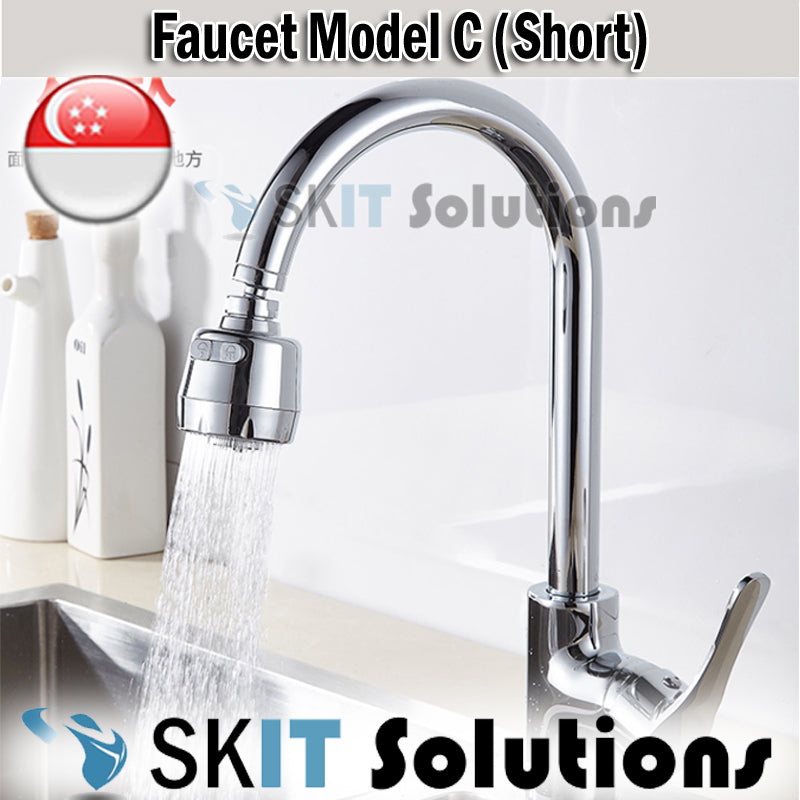 360 Degree Rotate Tap Faucet Aerator Extender Kitchen Bathroom Splash Filter Nozzle Spray Head Tools