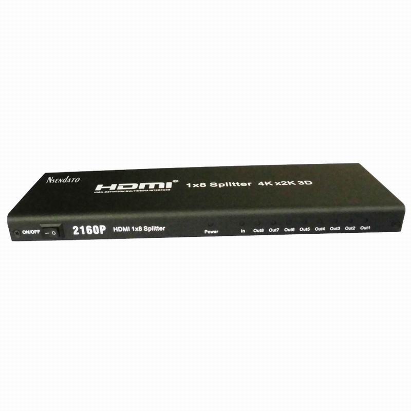 1x8 HDMI Splitter Support 4K x 2K 3D High Definition Laptop Computer Game Console