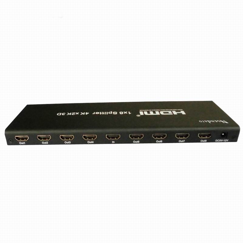 1x8 HDMI Splitter Support 4K x 2K 3D High Definition Laptop Computer Game Console