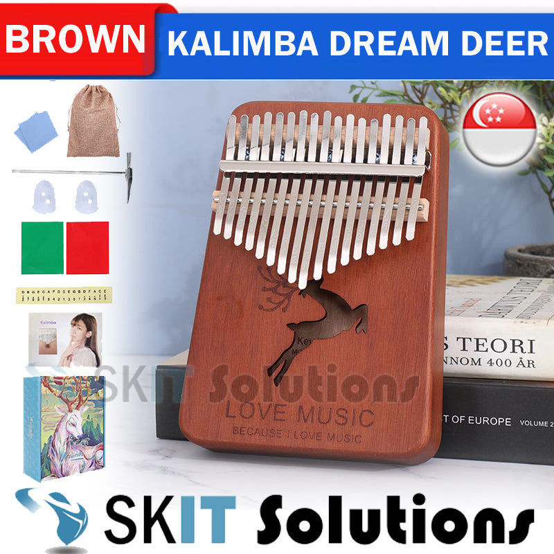 Kalimba 17 Key Thumb Piano African Mbira Acoustic Musical Instruments Kids Adult Beginner Music Gift