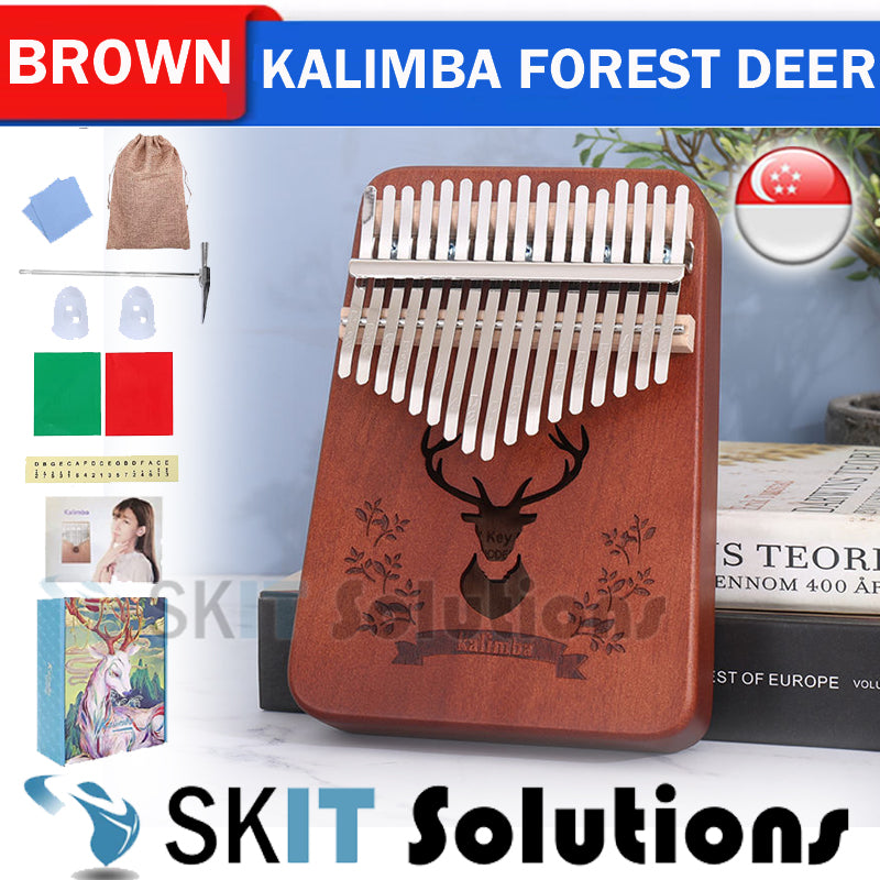 Kalimba 17 Key Thumb Piano African Mbira Acoustic Musical Instruments Kids Adult Beginner Music Gift