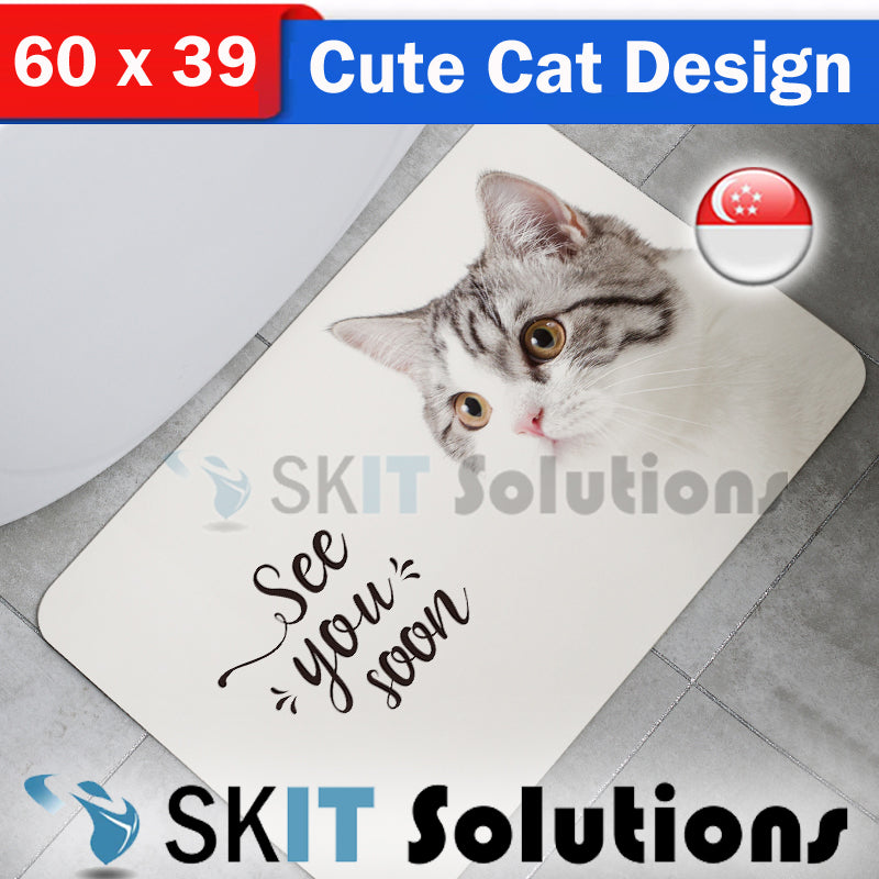 2021 New Product Q-Elastic Diatomite Soft Bath Floor Mat Foldable Rubber Ultra Absorbent Dry Anti Slip Bacterial