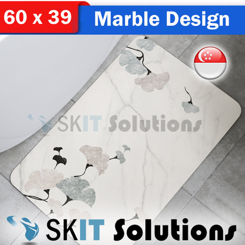 2021 New Product Q-Elastic Diatomite Soft Bath Floor Mat Foldable Rubber Ultra Absorbent Dry Anti Slip Bacterial