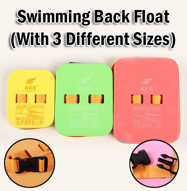 Swimming Back Float Swim Board Pool Tool Adults Kids Children with Safety Buckle