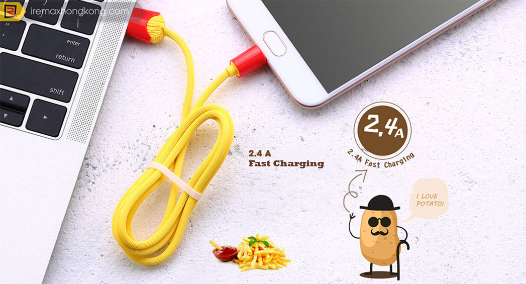 Remax Chips Data Cable RC-114 for Lightning / Micro / Type-C ★ 2.4A Fast Charge