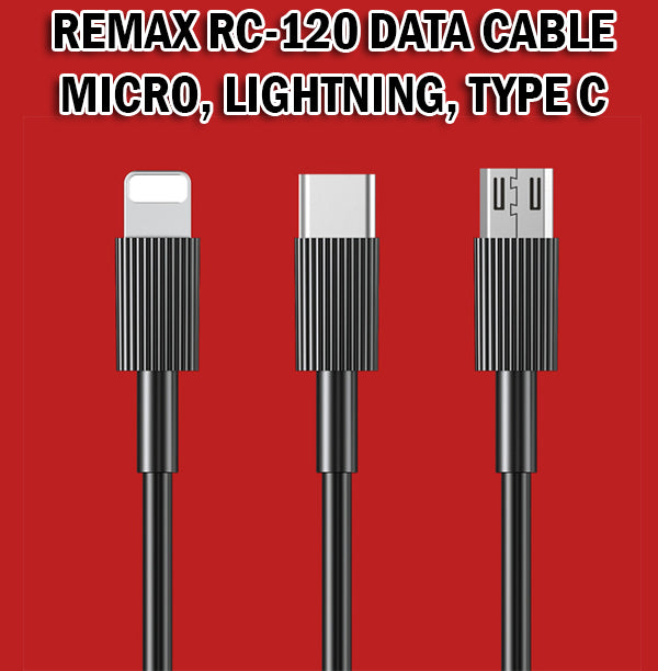 Remax Data Cable Fast Charging Mini iPhone Android Samsung Micro Lightning Type C RC-120i m a