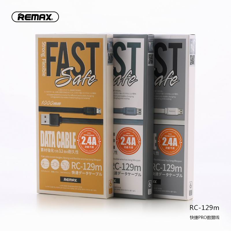 Remax Data Cable Fast Pro iPhone Lightning Samsung Android Micro USB Wire RC-129i RC-129m