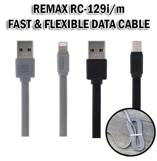 Remax Data Cable Fast Pro iPhone Lightning Samsung Android Micro USB Wire RC-129i RC-129m